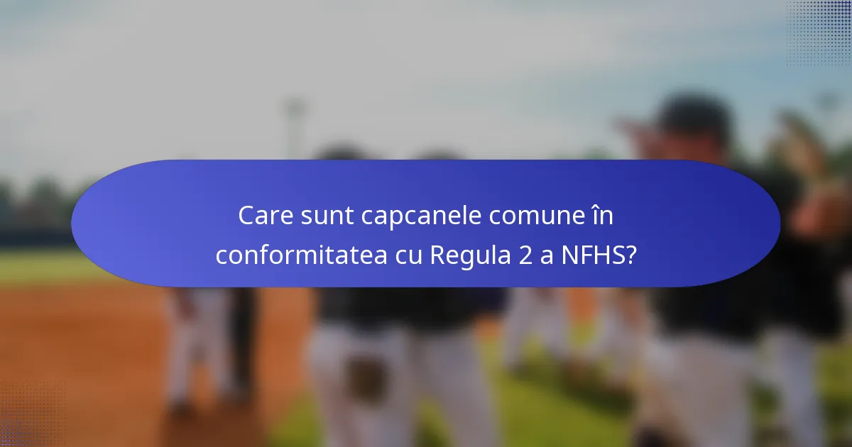 Care sunt capcanele comune în conformitatea cu Regula 2 a NFHS?