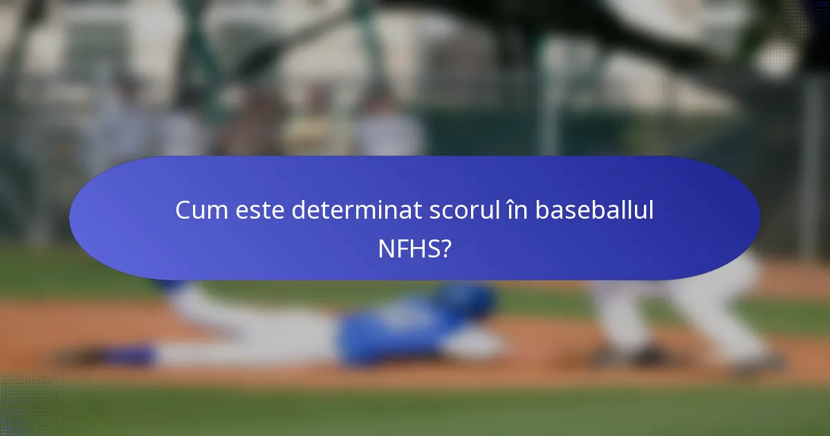 Cum este determinat scorul în baseballul NFHS?
